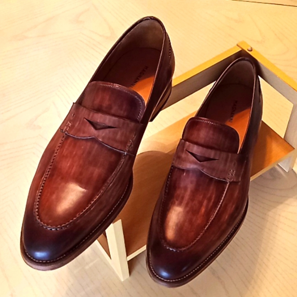 MAGNANNI Penny Loafers. Cognac. Made in Spain. Size 15. Like New Condition. - Picture 2 of 16